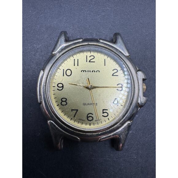 Vintage Men's Milan Analog Quartz Watch MLN1002 Stainless Steel Japan Mov't - Picture 1 of 8